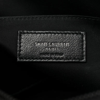 Saint Laurent Calfskin Matelasse Monogram Monochrome Lou Camera Bag Black 6 of 8