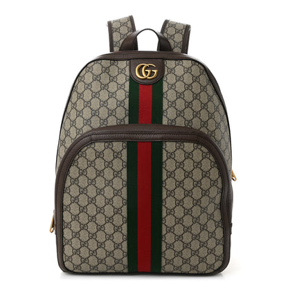 Gucci GG Supreme Monogram Medium Ophidia Day Backpack Brown 1 of 12
