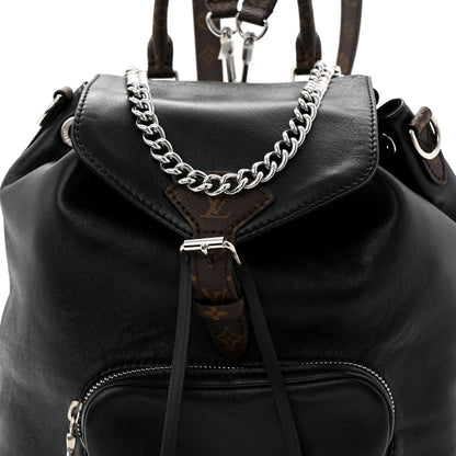 Louis Vuitton Lambskin Monogram Montsouris Vibe PM Black 7 of 10