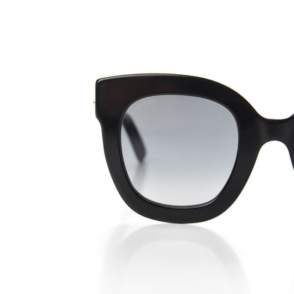 Gucci Acetate Crystal Star Round Frame Sunglasses GG0208S Black 7 of 8