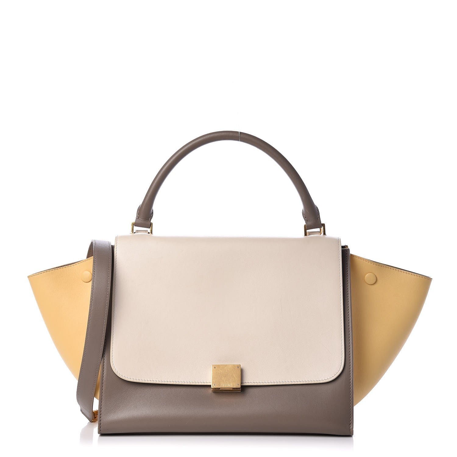 Celine Smooth Calfskin Medium Tri-Color Trapeze Butter 1 of 17
