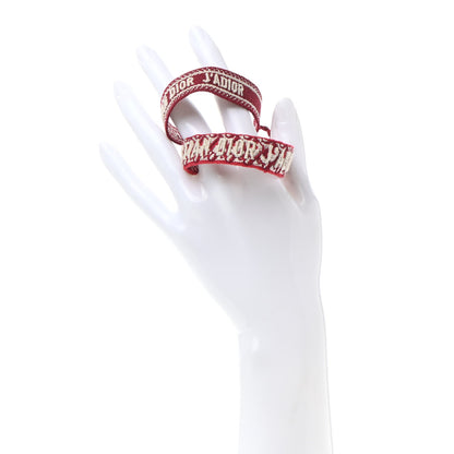 Christian Dior Woven Cotton J'Adior Friendship Bracelet Set Red 2 of 4