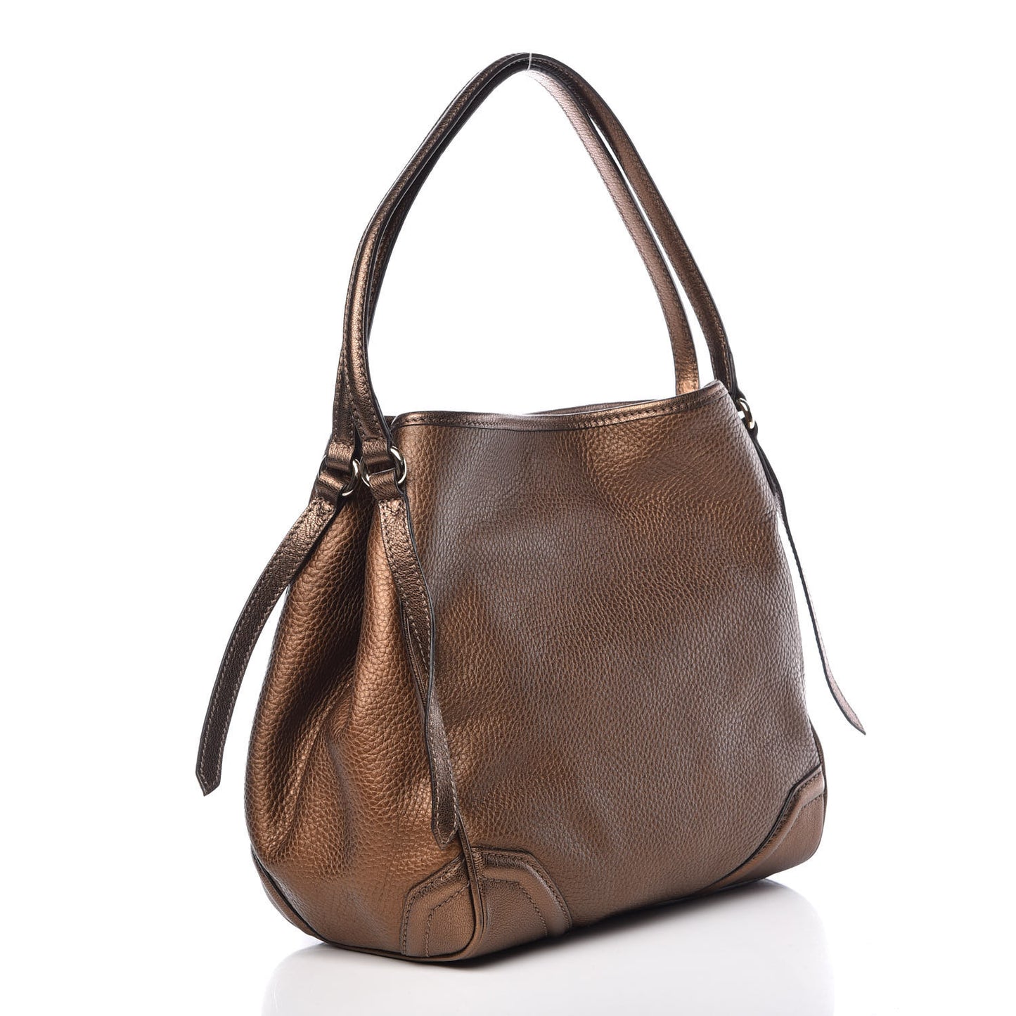 Grainy Calfskin Small Canterbury Tote Antique Gold