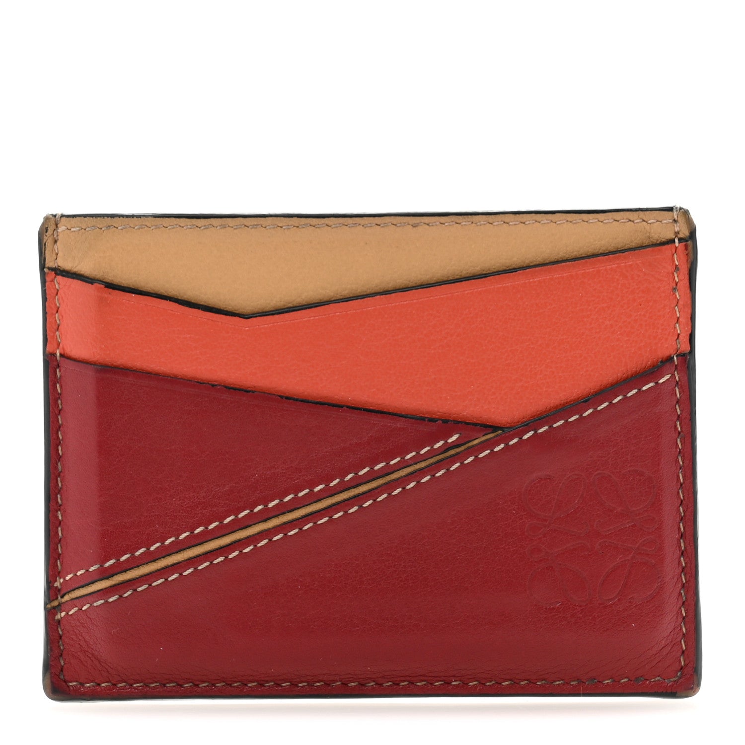 Loewe Calfskin Puzzle Colorblock Card Holder Multicolor 1737386