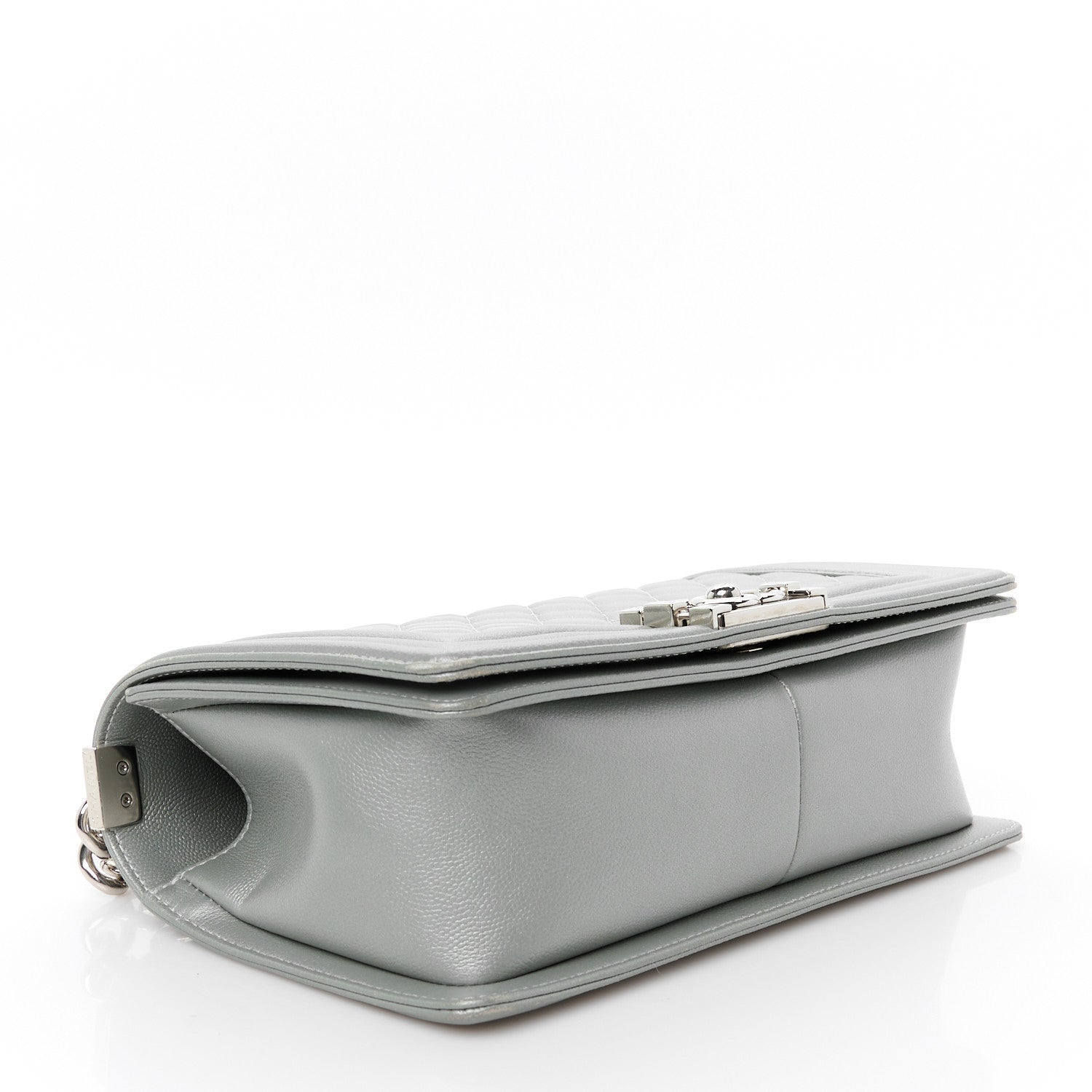 Chanel Metallic Caviar Quilted Medium Boy Flap Silver 4 of 11