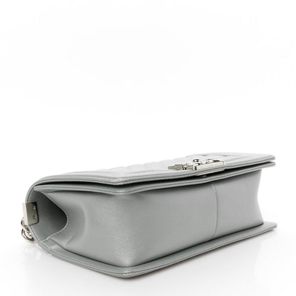Chanel Metallic Caviar Quilted Medium Boy Flap Silver 4 of 11