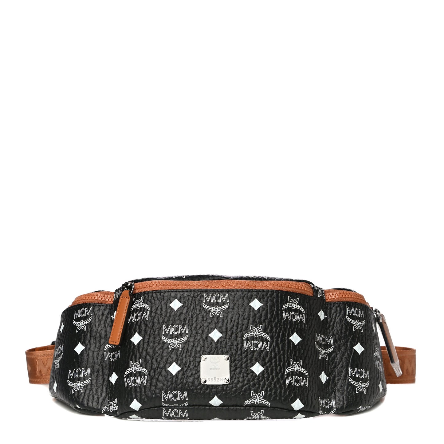 Visetos 3 Pocket Belt Bag Black Cognac