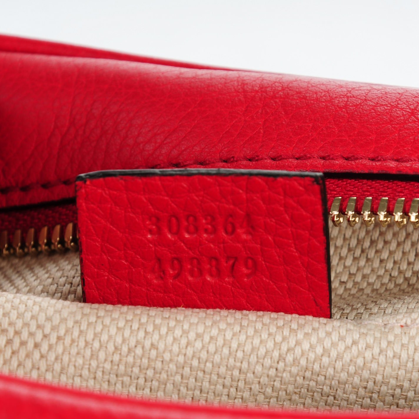 Gucci Pebbled Calfskin Small Soho Disco Bag Tabasco Red 7 of 7