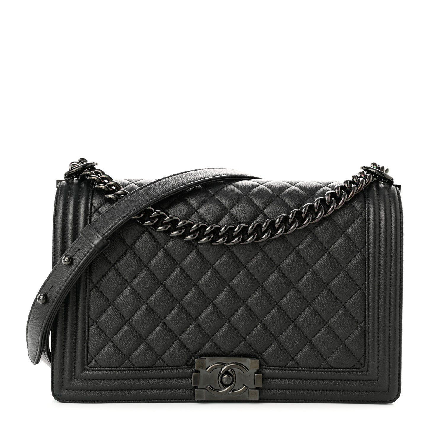 Caviar Quilted New Medium Boy Flap So Black