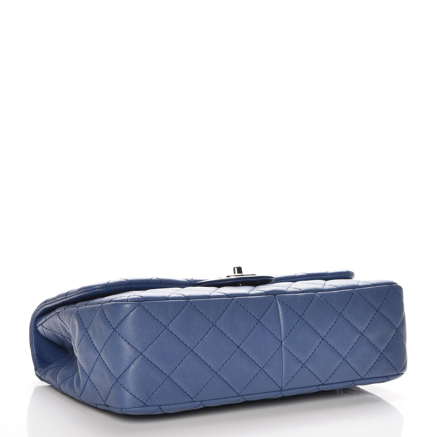Chanel Washed Caviar Jumbo Single Flap Blue 5 of 8