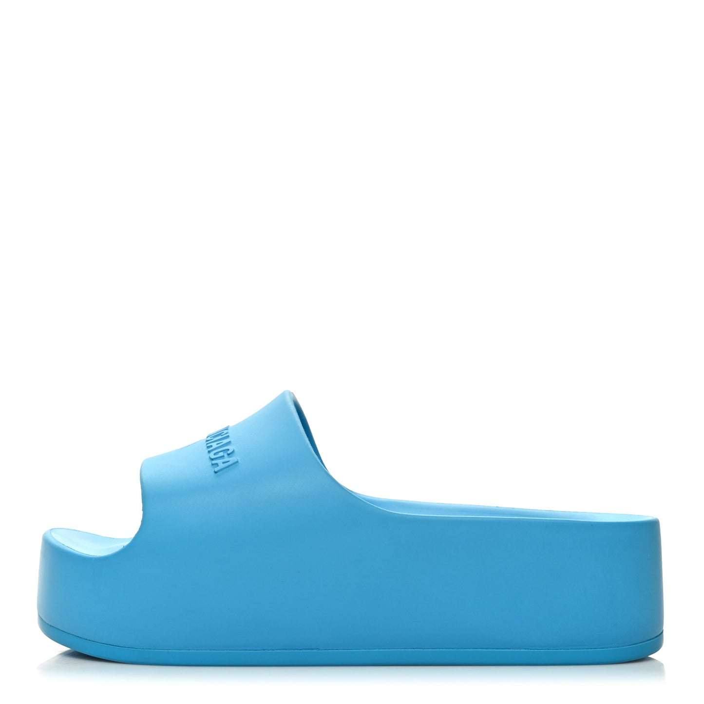 Rubber Womens Chunky Slide Sandals 36 Blue