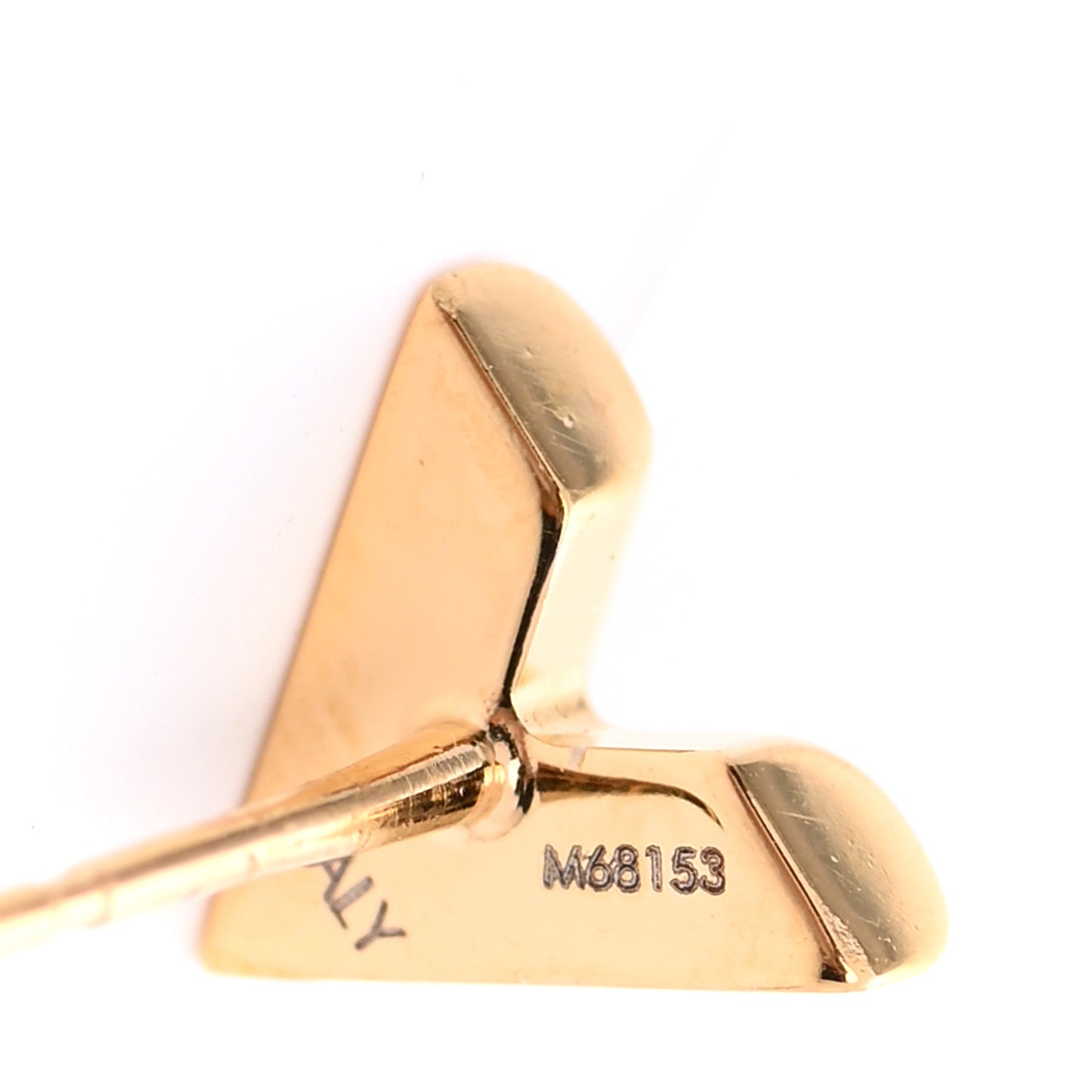 Brass Essential V Stud Earrings Gold