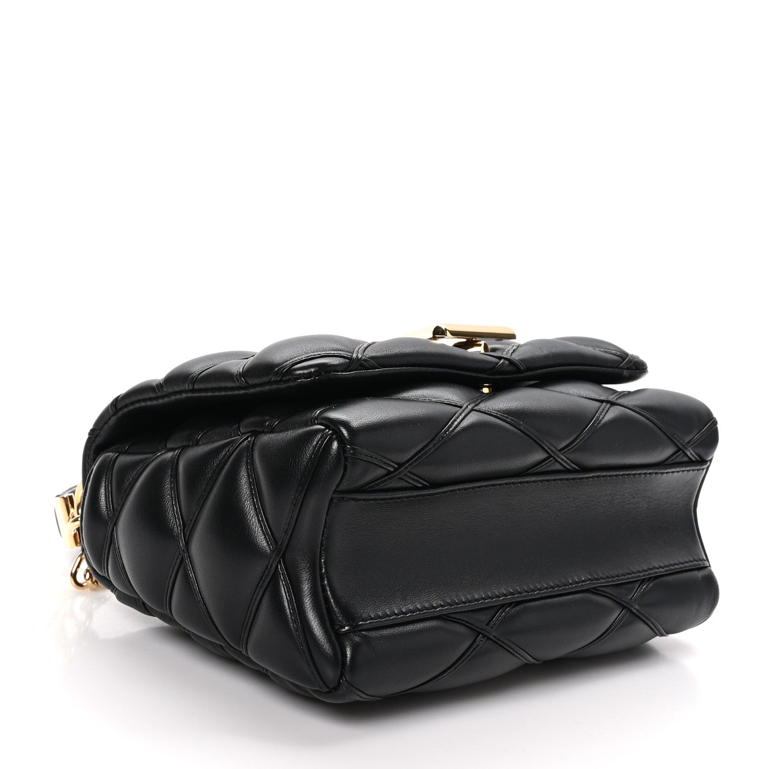 Louis Vuitton Lambskin Malletage Top Handle GO-14 MM Black 5 of 10