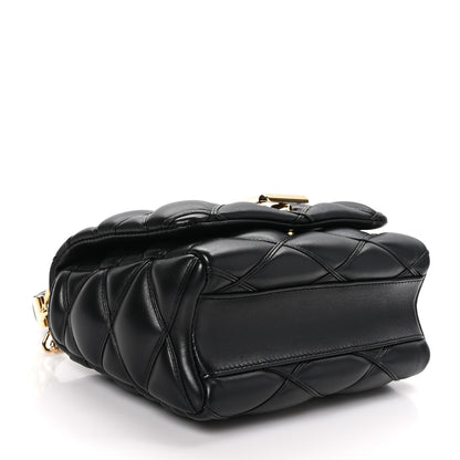 Louis Vuitton Lambskin Malletage Top Handle GO-14 MM Black 5 of 10