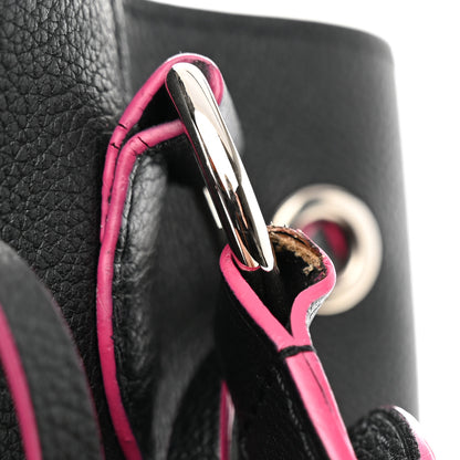 Louis Vuitton Calfskin Lockme Bucket Black 12 of 13