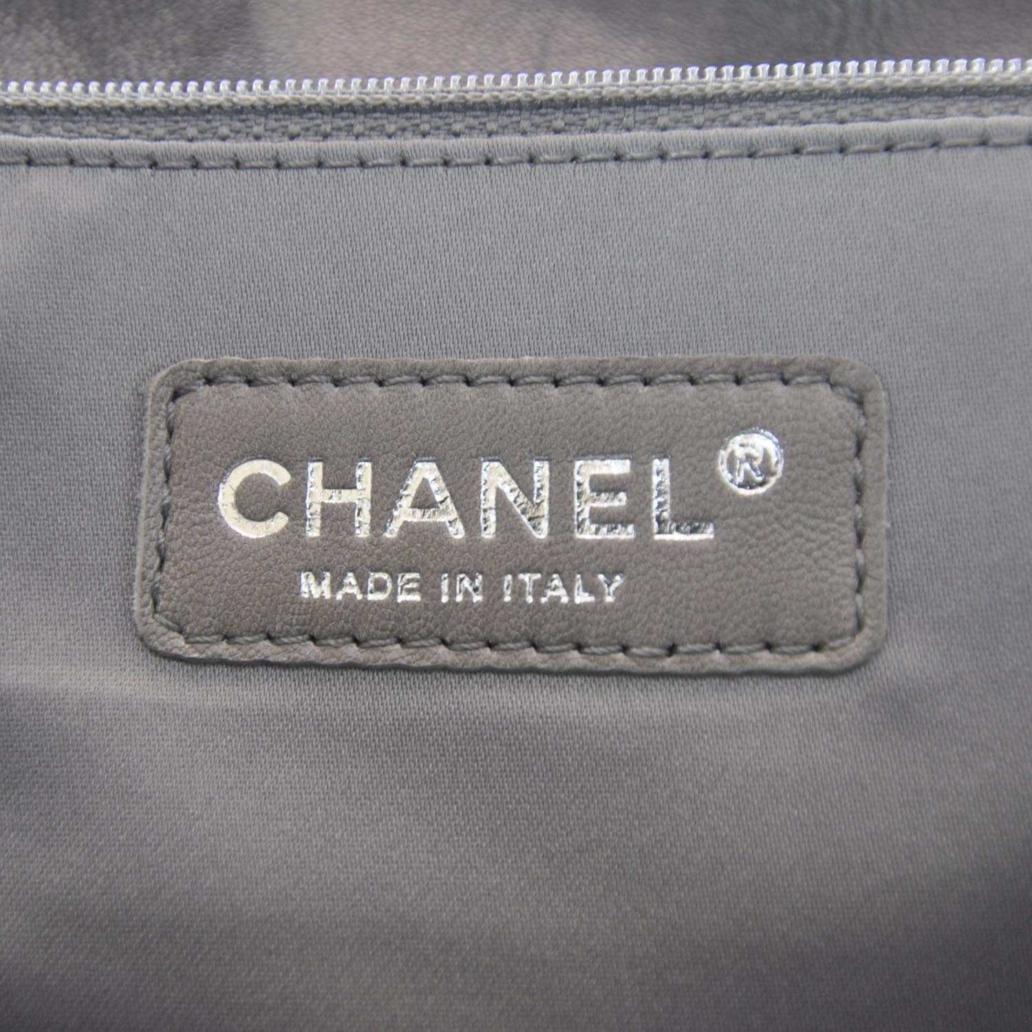 Chanel Lambskin Quilted XL Flap Black White 8 of 9