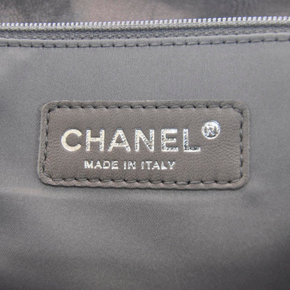Chanel Lambskin Quilted XL Flap Black White 8 of 9