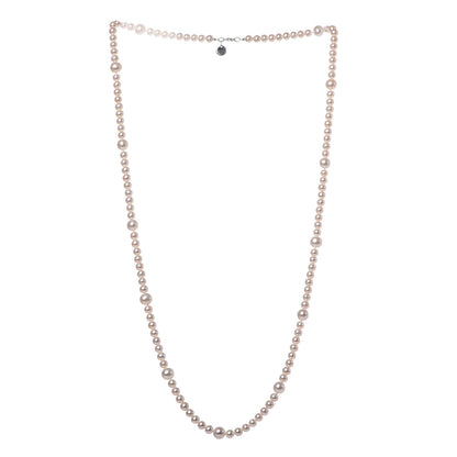 Tiffany Sterling Silver Pearl 5.5-9mm Ziegfeld Strand Necklace 3 of 6