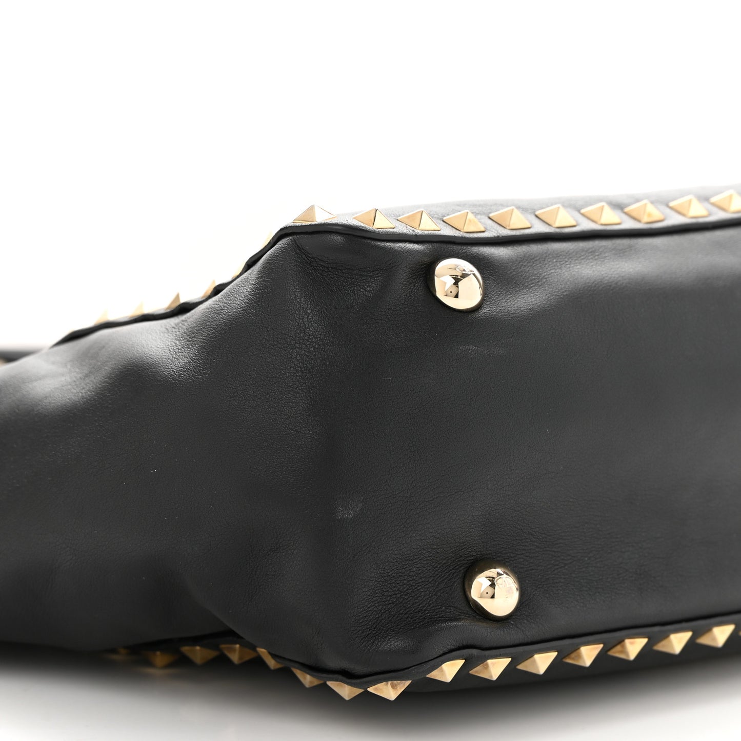 Vitello Small Rockstud Tote Black