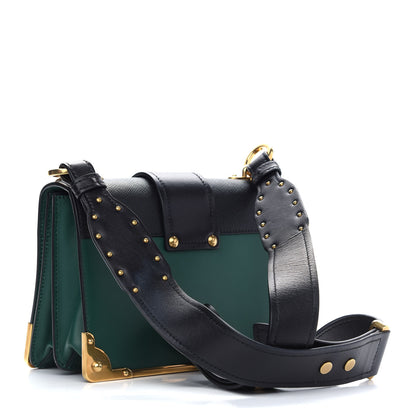 Prada City Calf Saffiano Cahier Bag Biliardo Black 3 of 8