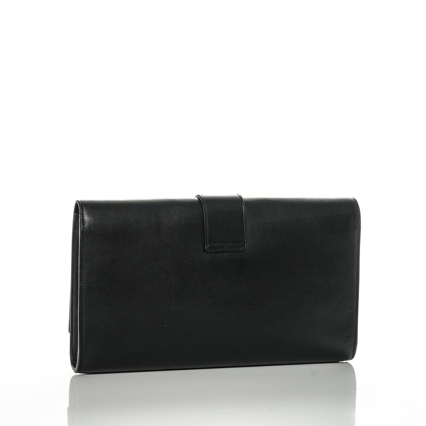 Calfskin Classic Y Ligne Clutch Black