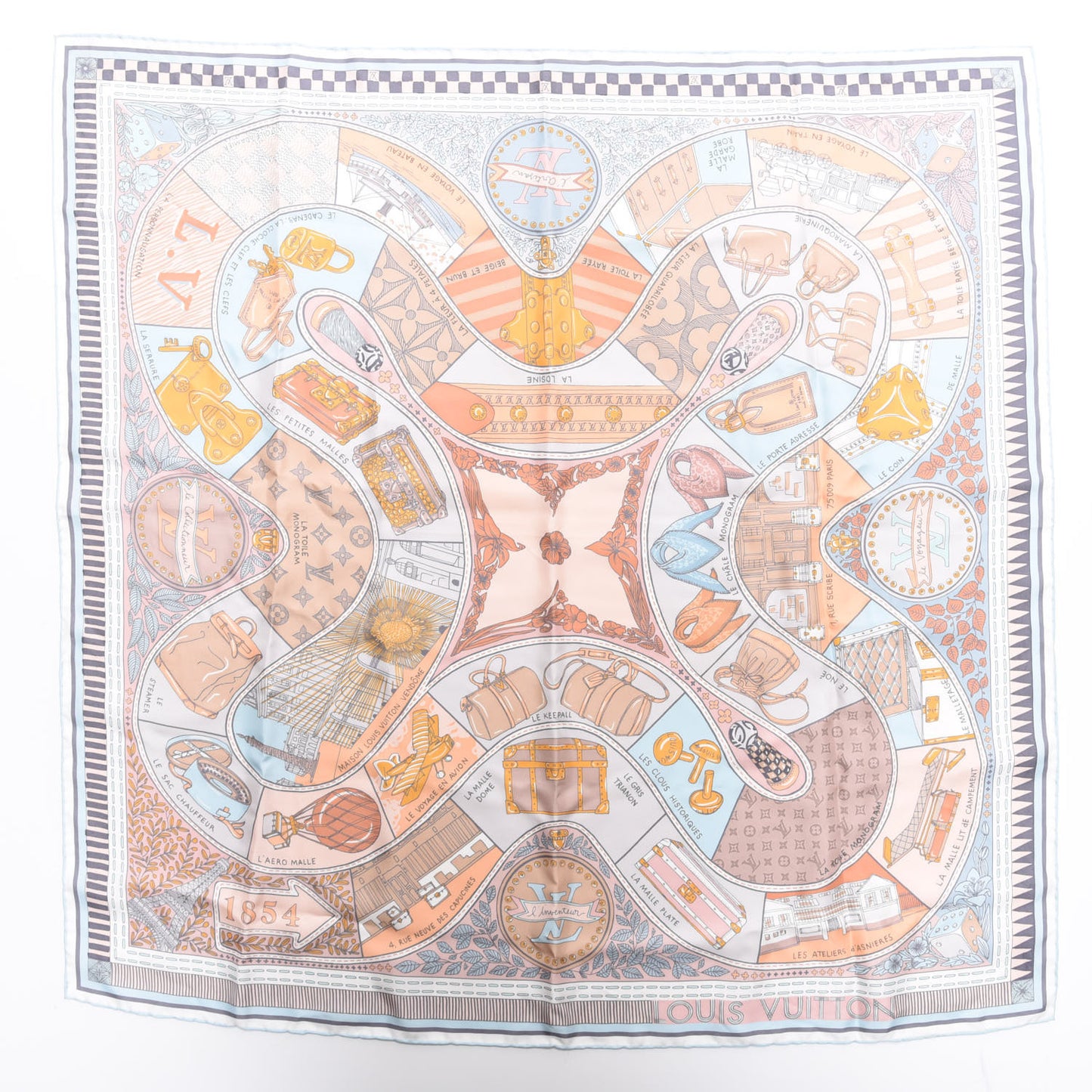 Silk Jeu De Louis Scarf Blush