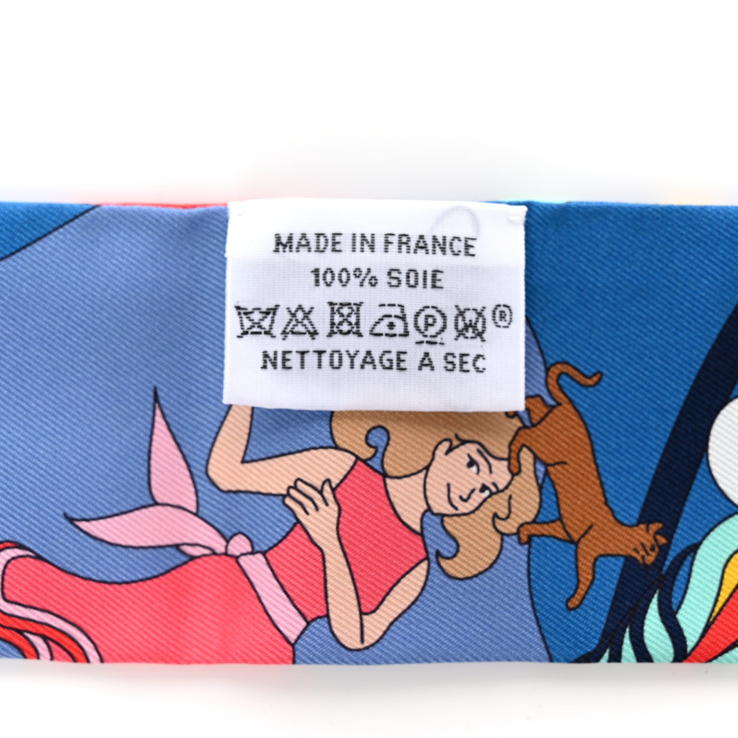 Hermes Silk Carres Volants Twilly Bleu Jaune Vif Multicolor 3 of 4