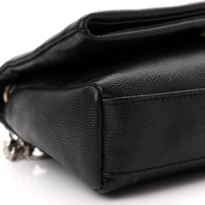 Saint Laurent Grain De Poudre Monogram Toy West Hollywood Fold-Over Bag Black 8 of 10