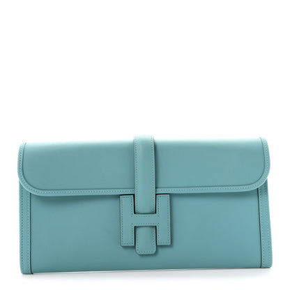 Hermes Swift Jige Elan 29 Clutch Bleu Saint Cyr 1 of 10