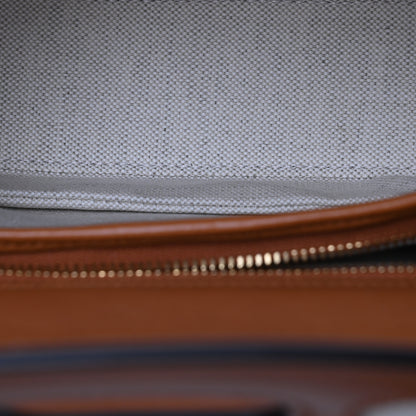 Gucci Canvas Calfskin Web Small Bamboo 1947 Top Handle Bag Greggio Harness Brown 7 of 14