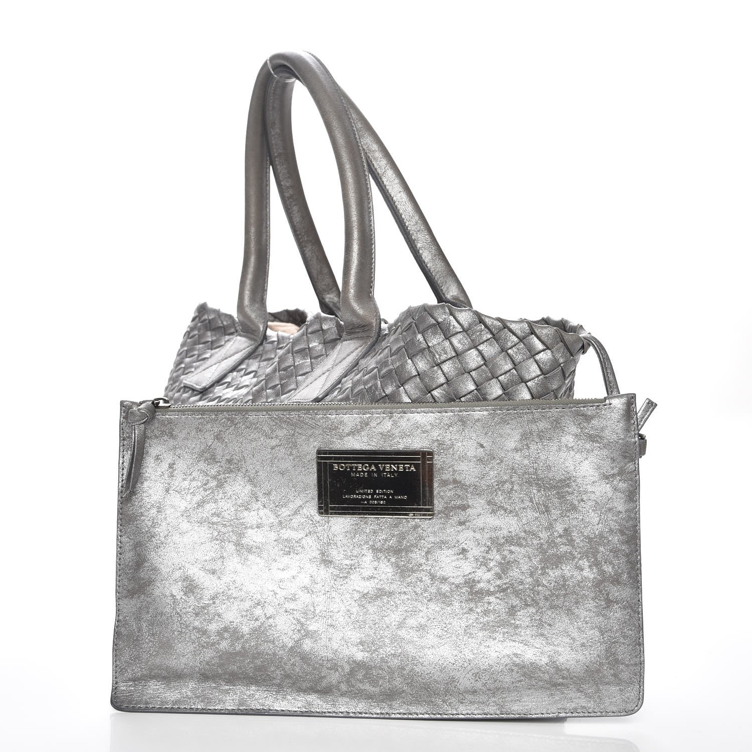 Bottega Veneta Intrecciato Mini Cabat Peltro 5 of 7