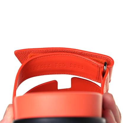 Hermes Epsom Womens Chypre Sandals 38.5 Rose Sorbert 8 of 9