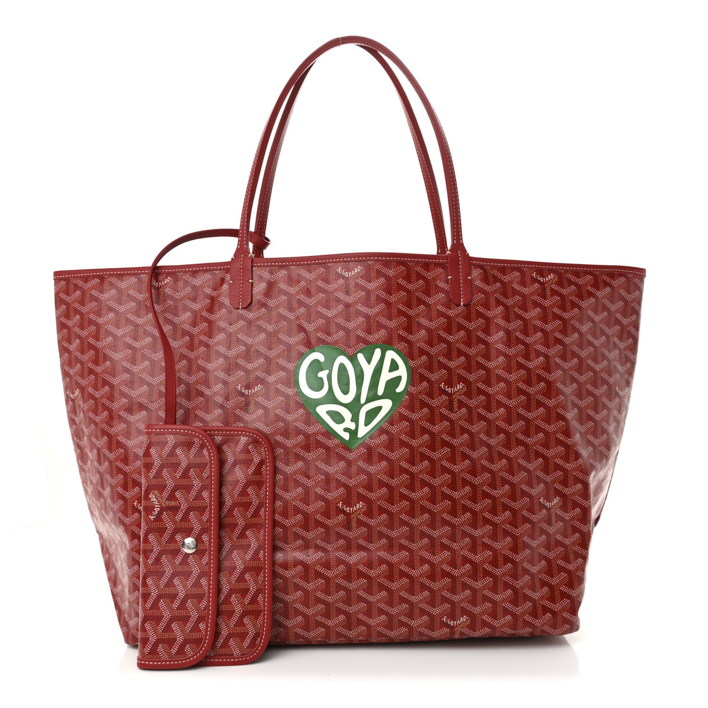 Goyardine Coeur Saint Louis GM Red