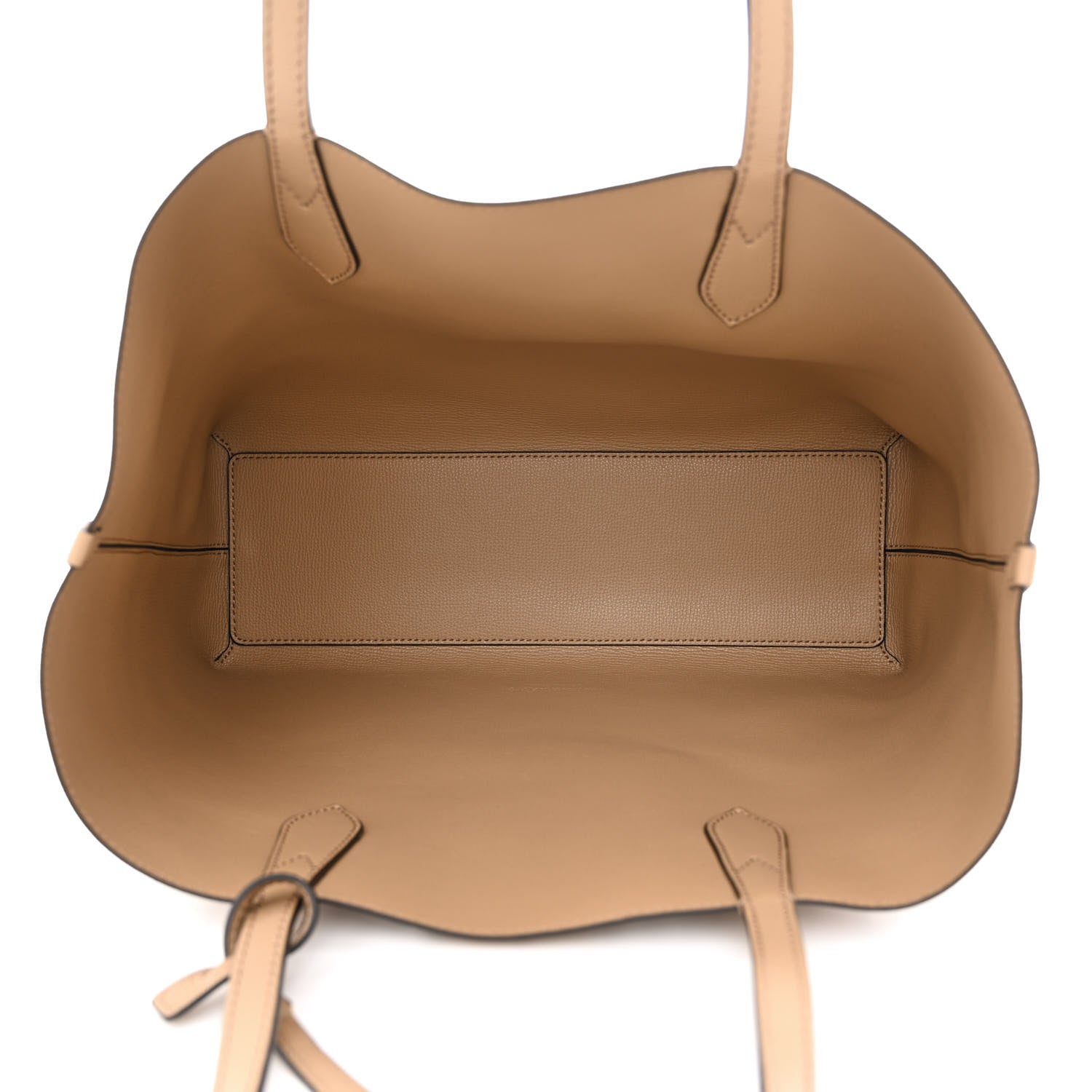 Burberry Grainy Calfskin Haymarket Check Medium Reversible Tote Camel 14 of 17