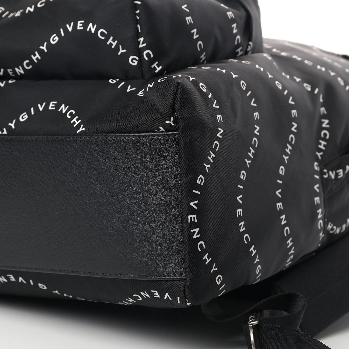 Nylon Waves Print Urban Backpack Black White