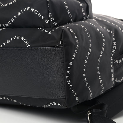 Givenchy Nylon Waves Print Urban Backpack Black White 7 of 9