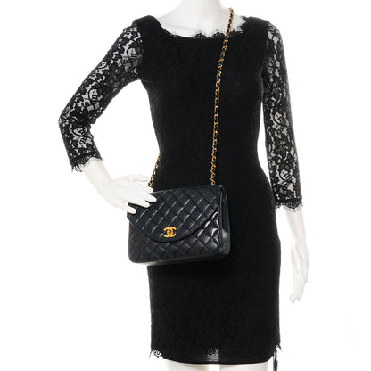 Chanel Lambskin Small Single Flap Navy 2 of 8
