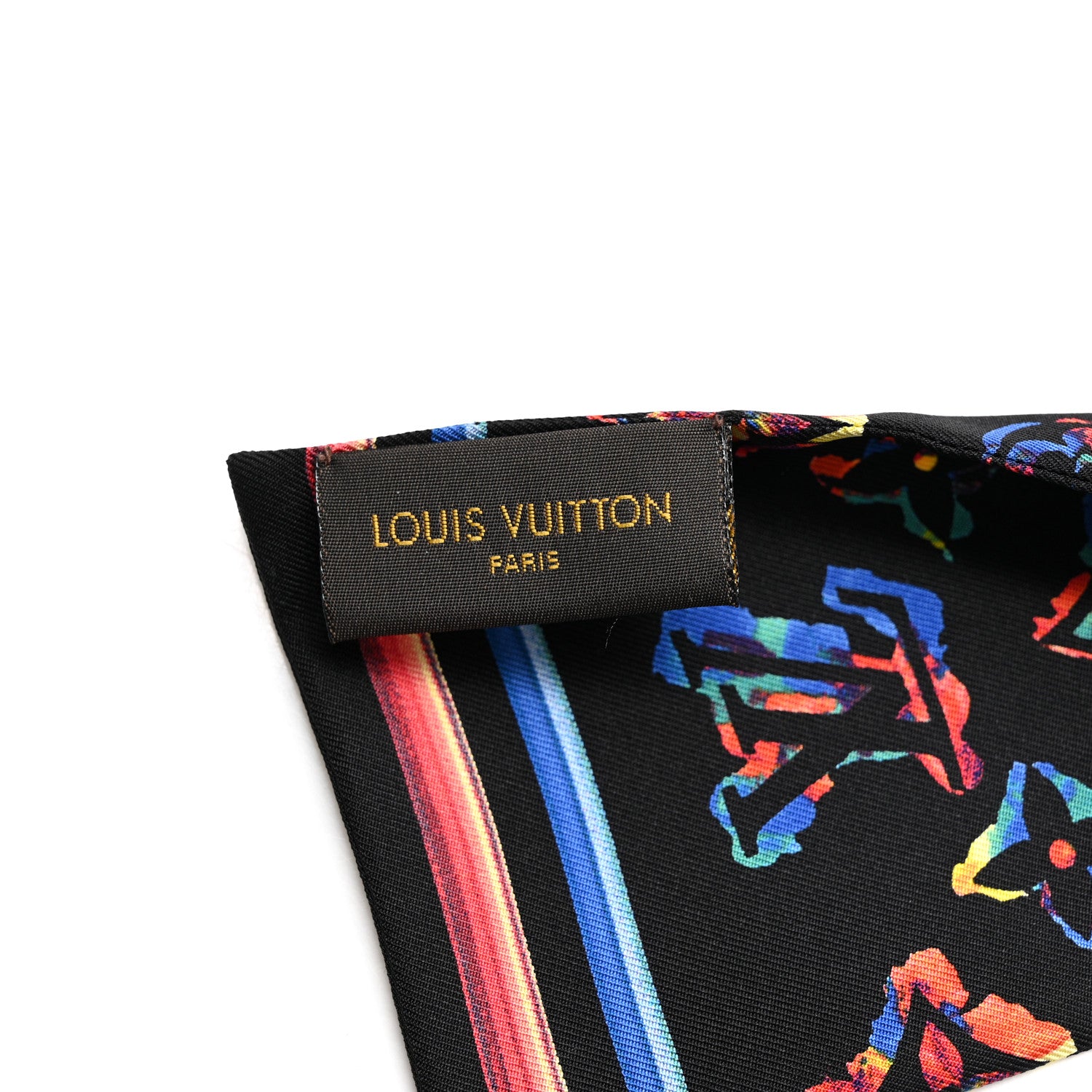 Louis Vuitton Silk Monogram Rainbow Bandeau Black 3 of 5