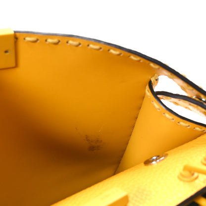 Fendi Cuoio Romano Vitello Cover Sellerissima Monochrome Mini Peekaboo I SEE U Satchel Sunflower 11 of 12