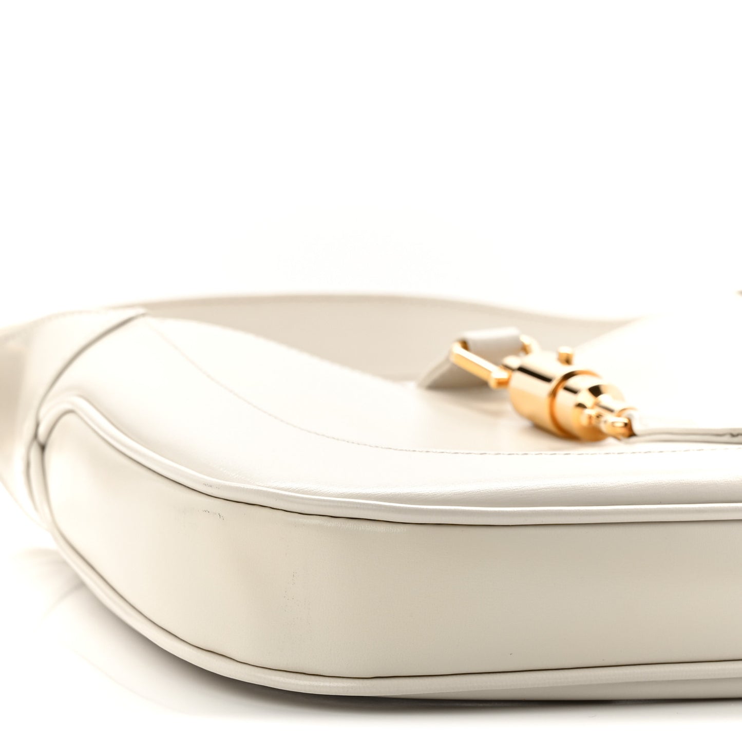 Boarded Dyana Lux Calfskin Small Jackie 1961 Hobo Mystic White