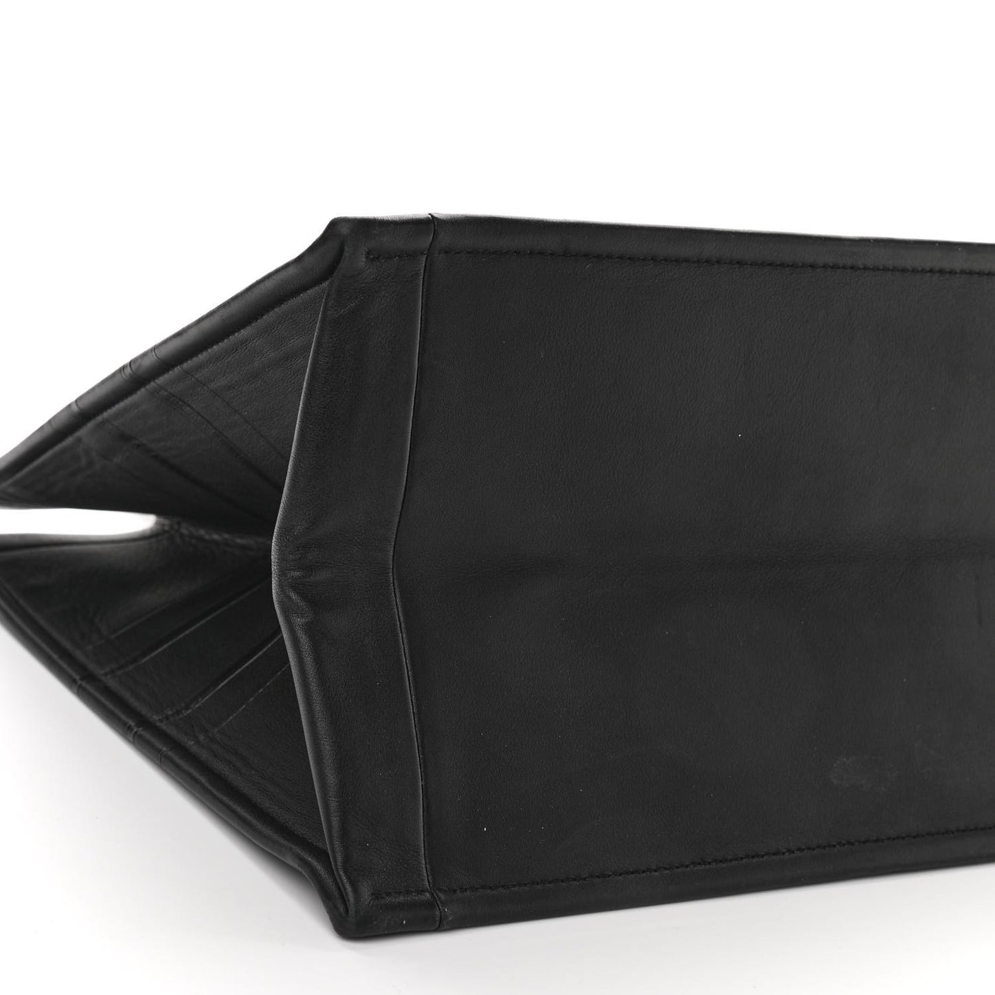 Calfskin Embossed Large Book Tote Black