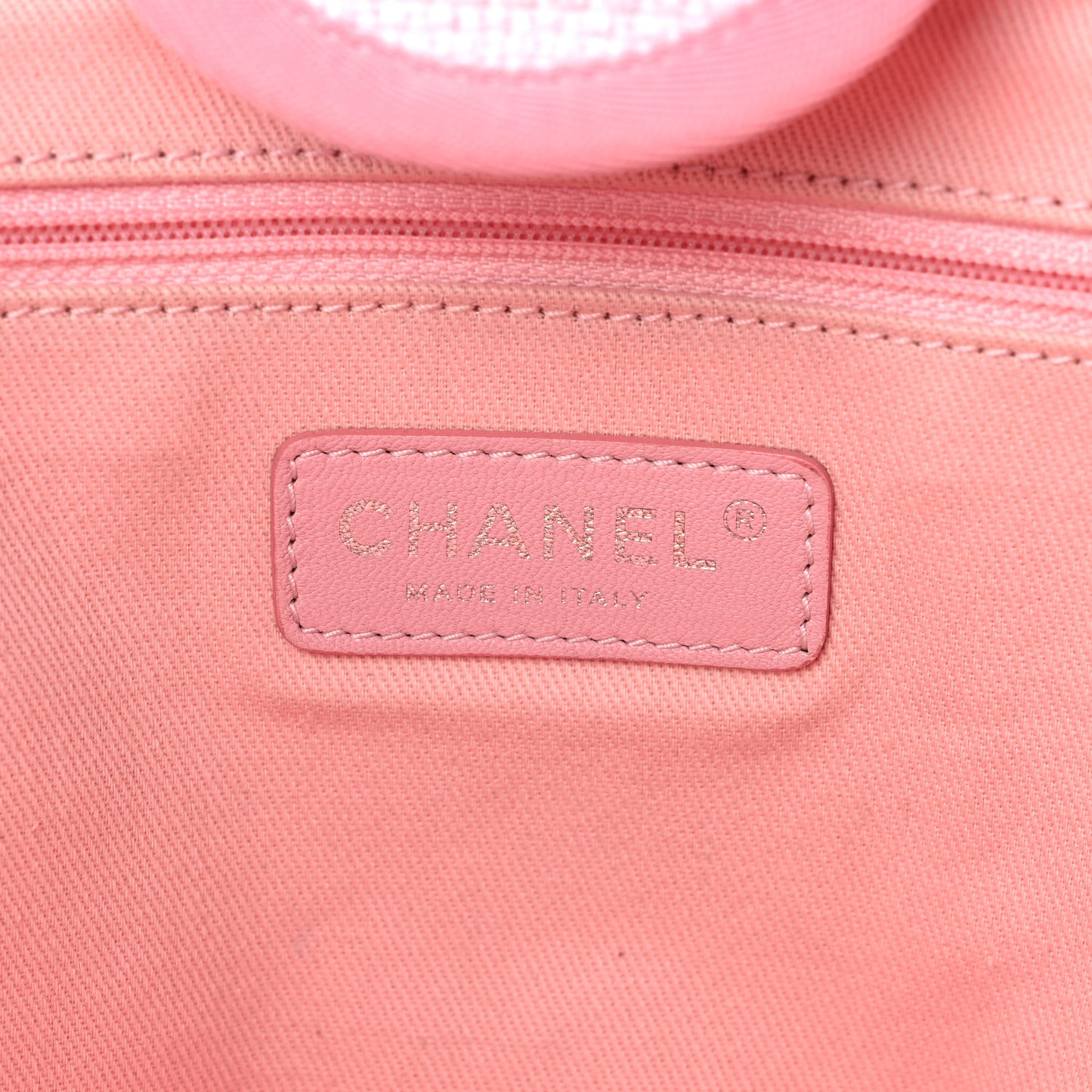 Woven Straw Raffia Medium Deauville Tote Pink