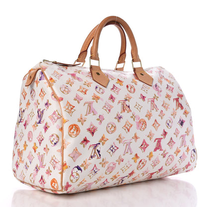 Louis Vuitton Watercolor Aquarelle Speedy 35 White 3 of 12