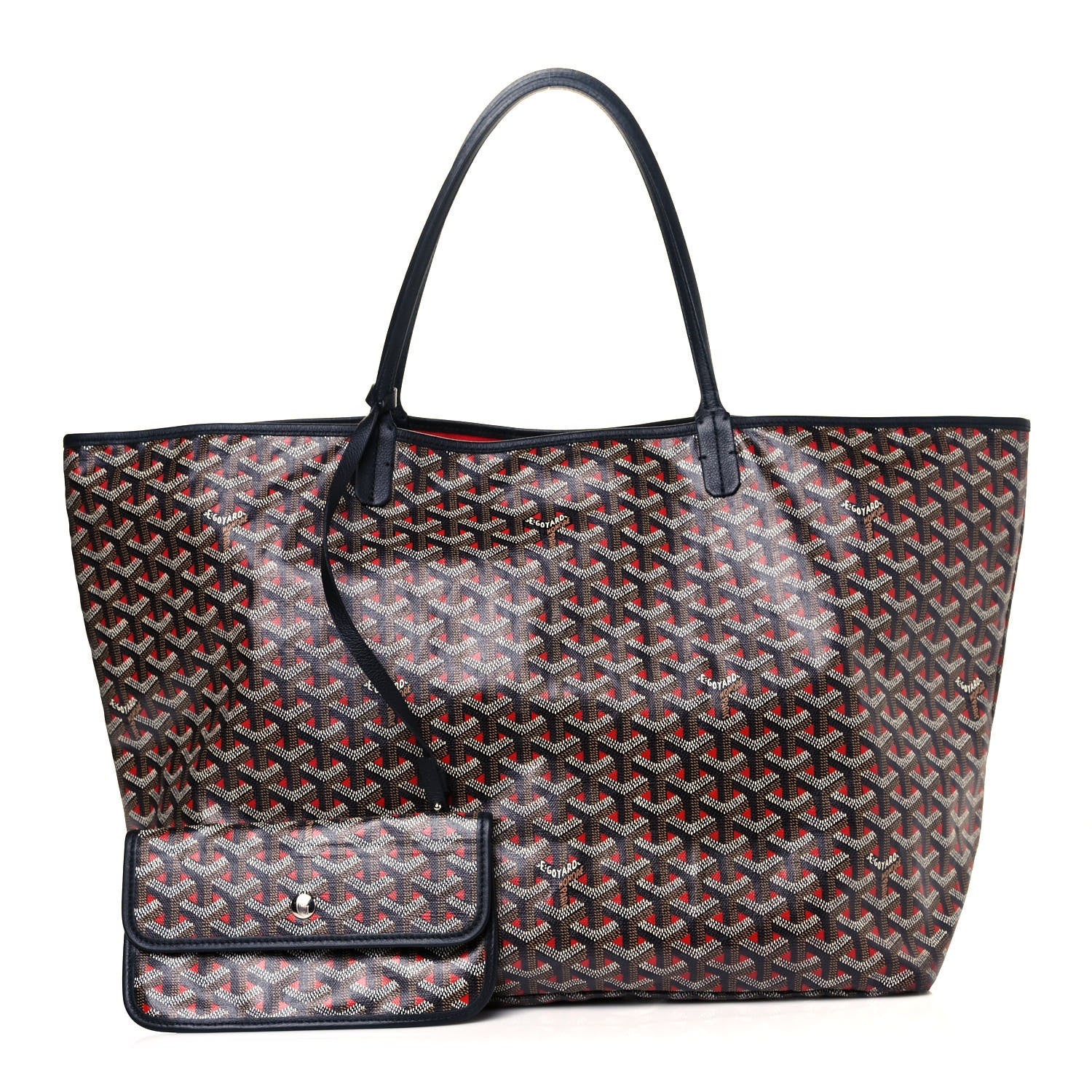 Goyard Goyardine Saint Louis Claire Voie GM Black Red 1 of 9