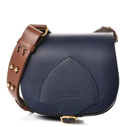 Burberry Calfskin Mini Saddle Bag Mid Indigo 1 of 8
