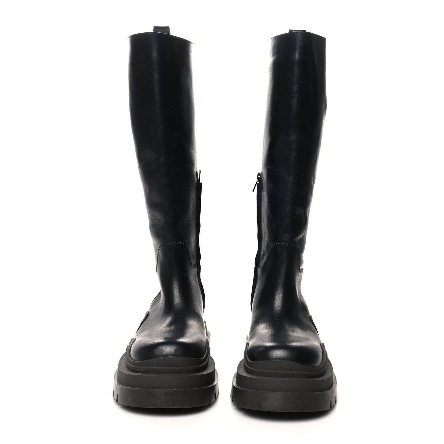 Calfskin The Tire High Boots 37.5 Black Camping