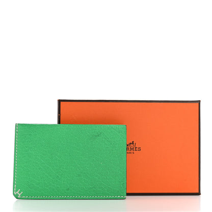 Hermes Chevre Mysore Sellier Card Holder Vert Comics Vert Fizz 10 of 10