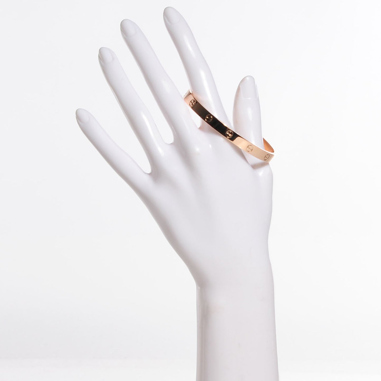 18K Pink Gold LOVE Cuff Bracelet 19