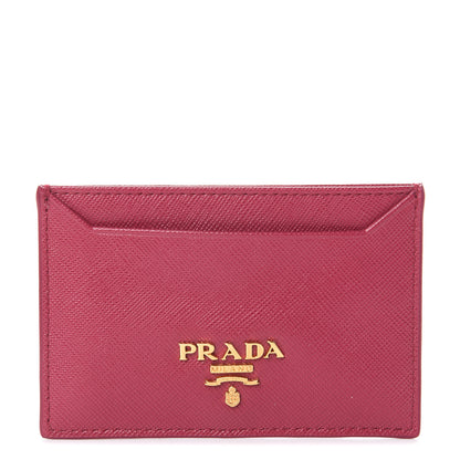 Prada Saffiano Metal Card Case Ibisco 1 of 5
