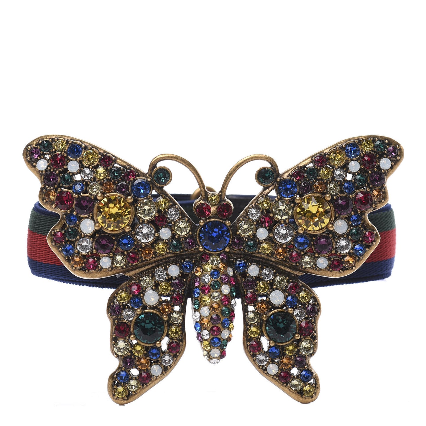 Web Crystal Butterfly Bracelet Multicolor